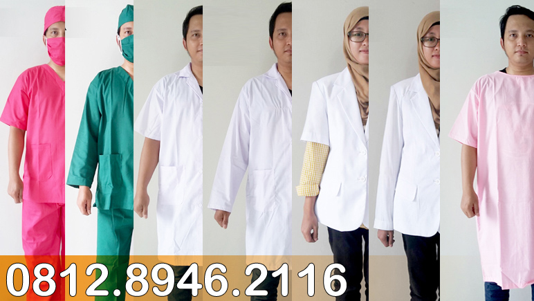 Baju Seragam Rumah Sakit : Baju Dokter, Baju Operasi (Baju Oka), Dressing Set, Seragam Perawat, Baju Pasien, Baju Laboratorium