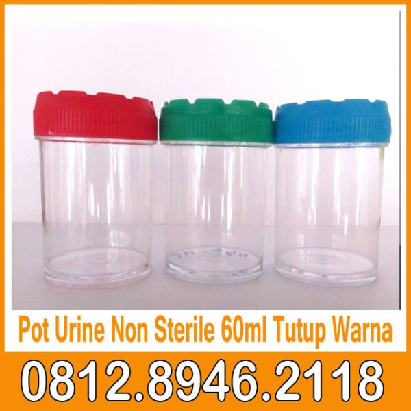 Pot Urine Non Sterile 60ml Tutup Warna