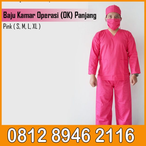 Baju Kamar Operasi (OK) Peanjang Pink